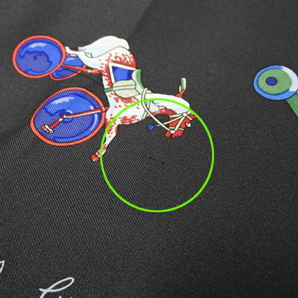 HERMES Authentic Black Silk Scarf - Picture 12 of 12